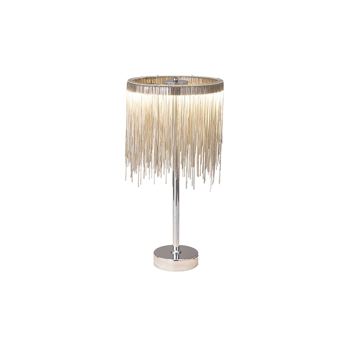 ChicGlow - Table Lamp with Sophisticated Tassel Details and Ambient Lighting