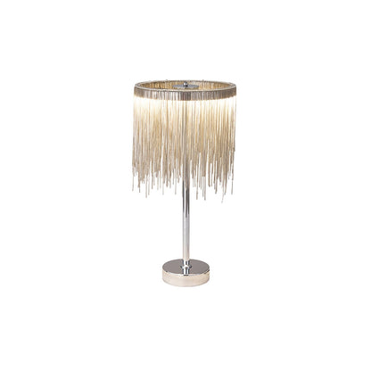 ChicGlow - Table Lamp with Sophisticated Tassel Details and Ambient Lighting