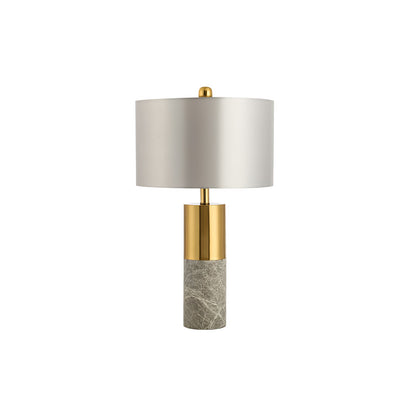 StoneRadiance - Elegant Bordlampe med Marmorbase og Moderne Linjer