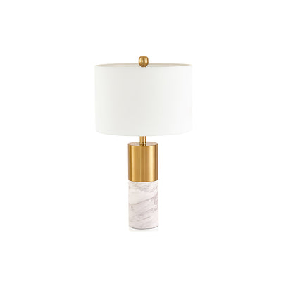 StoneRadiance - Elegant Bordlampe med Marmorbase og Moderne Linjer