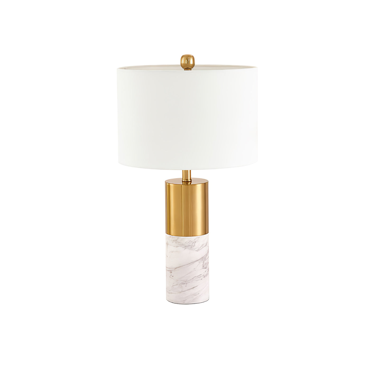 StoneRadiance - Elegant Bordlampe med Marmorbase og Moderne Linjer