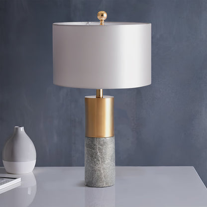 StoneRadiance - Elegant Bordlampe med Marmorbase og Moderne Linjer