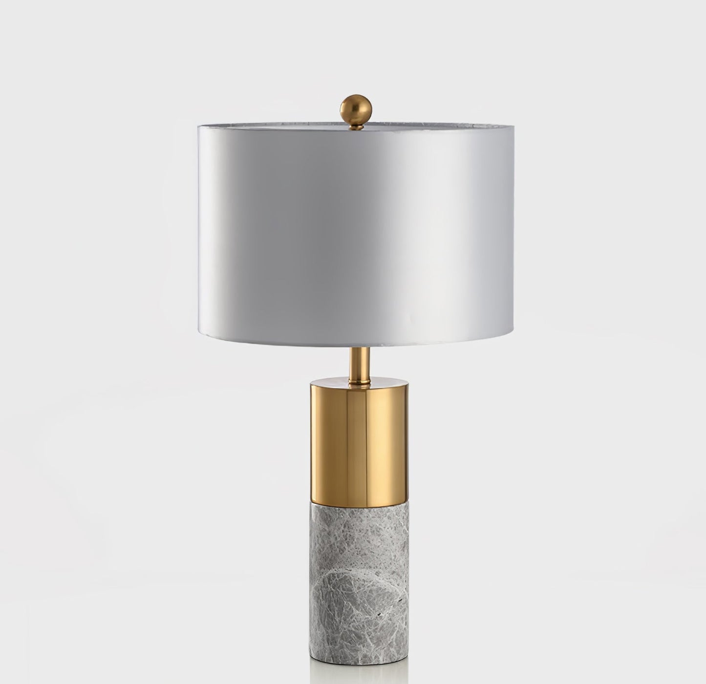 StoneRadiance - Elegant Bordlampe med Marmorbase og Moderne Linjer