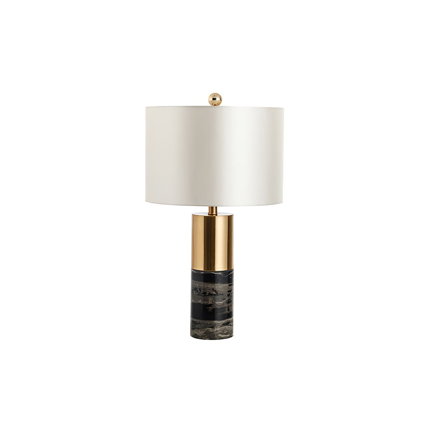 StoneRadiance - Elegant Bordlampe med Marmorbase og Moderne Linjer