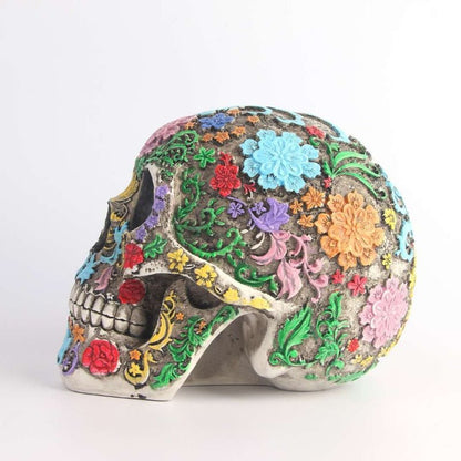CalaveraCraft | Vibrant Handcrafted Sugar Skull Decorative Statue 1
