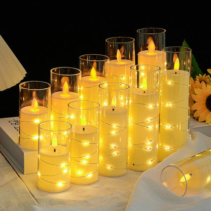 Candle Holders LED Candles Remote Control Warm Flickering Flameless Light 6
