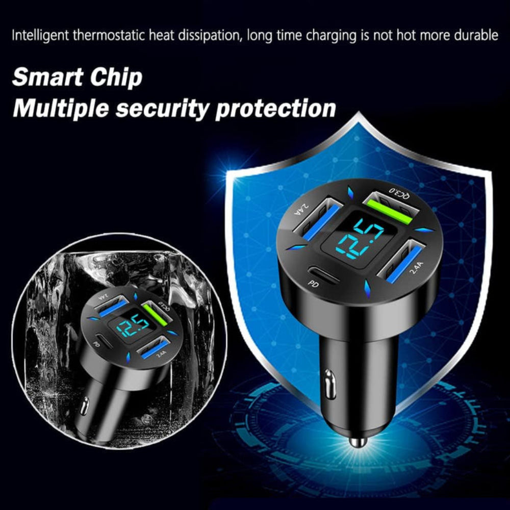 Car Charger Fast USB Multi Port Adapter 6
