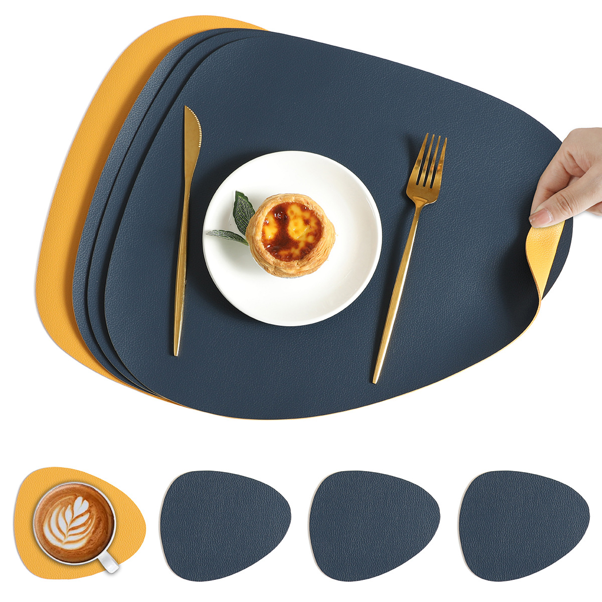 CasaVerde | Faux Leather Placemats – Reversible Dining Set for Stylish Table Settings 8