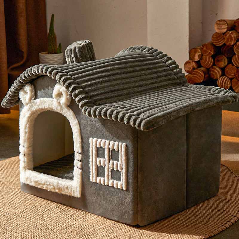 Cat Bed Soft House Style Indoor Enclosure 5