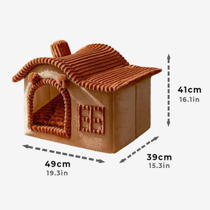 Cat Bed Soft House Style Indoor Enclosure 6