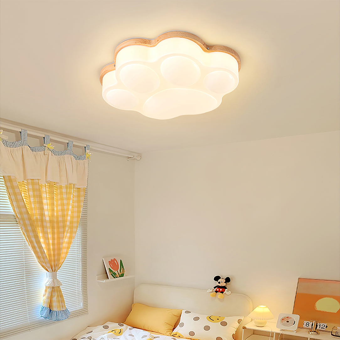 KittyLuxe - Lámpara de Techo con Diseño de Patita de Gato Juguetona y Brillo Sutil