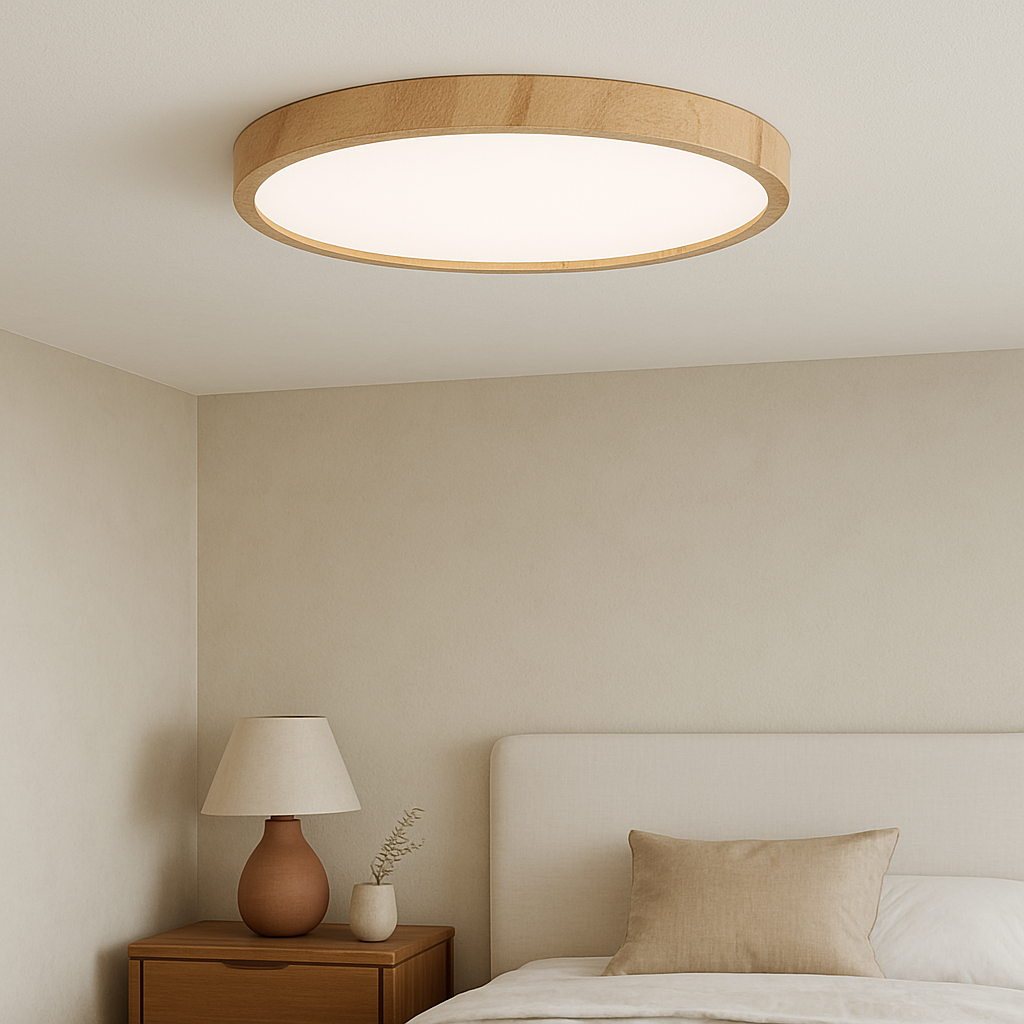 Ceiling lamp with wood grain 1