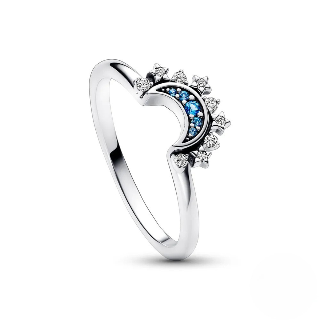 CelestialGlow | Stunning Silver Statement Ring with Sun and Moon Design 4