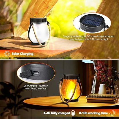 Centerpieces Solar Light Waterproof Lantern Flickering Garden Lamp 5