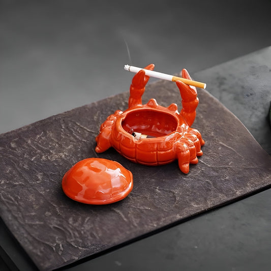 CeramiQ | Elegant Unique Crab Design Ceramic Ashtray for Stylish Décor 0