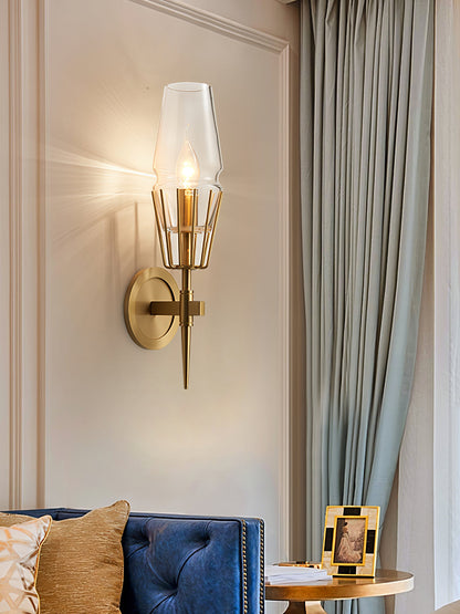 GoldGleam – Elegant Black and Gold Wall Lamp for a Luxe Look