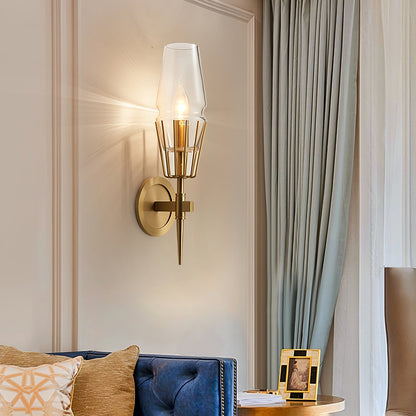 GoldGleam – Elegant Black and Gold Wall Lamp for a Luxe Look
