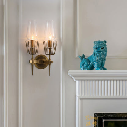 GoldGleam – Elegant Black and Gold Wall Lamp for a Luxe Look