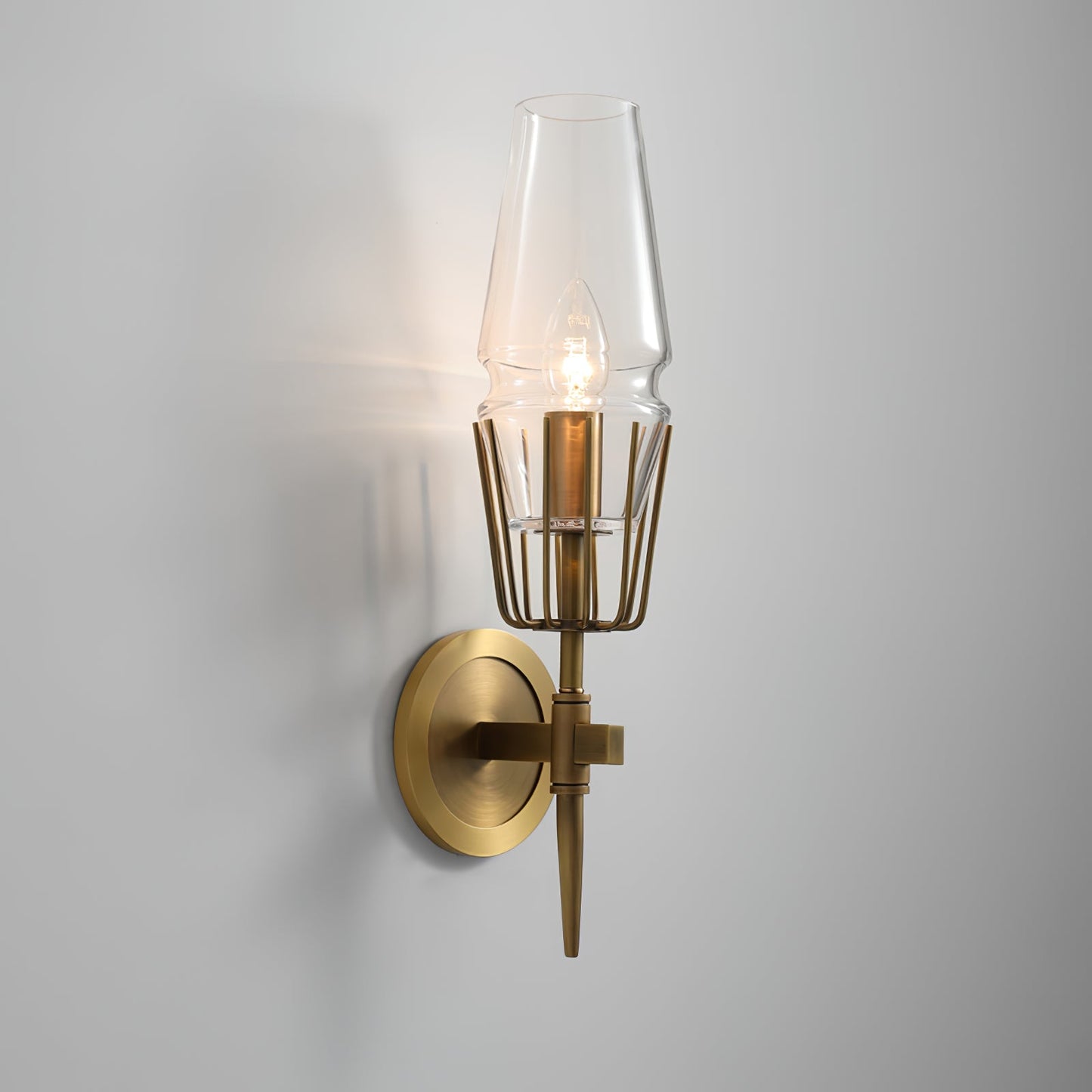 GoldGleam – Elegant Black and Gold Wall Lamp for a Luxe Look