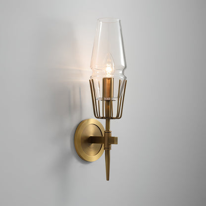 GoldGleam – Elegant Black and Gold Wall Lamp for a Luxe Look