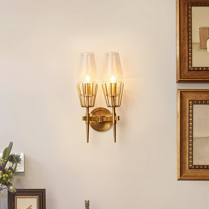 GoldGleam – Elegant Black and Gold Wall Lamp for a Luxe Look