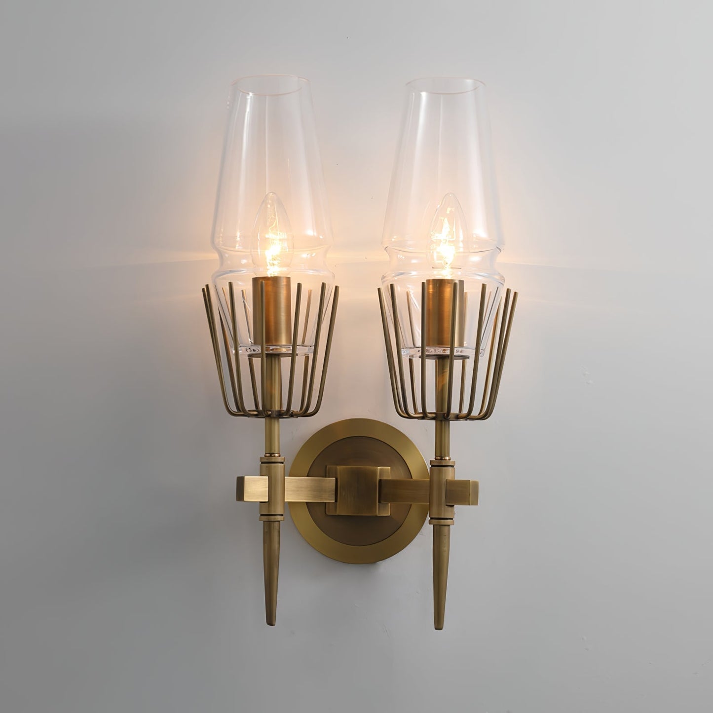 GoldGleam – Elegant Black and Gold Wall Lamp for a Luxe Look