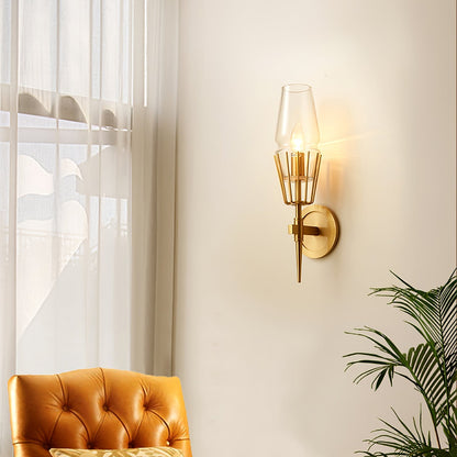 GoldGleam – Elegant Black and Gold Wall Lamp for a Luxe Look