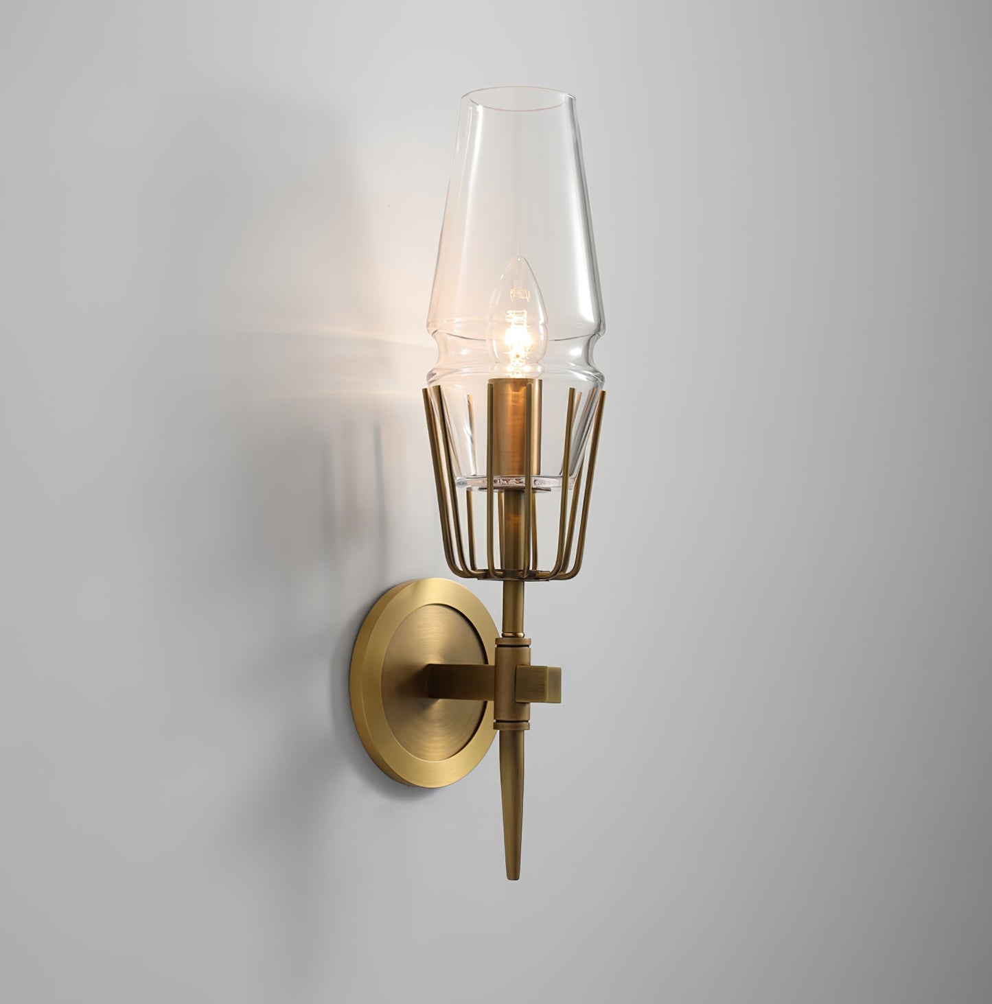 GoldGleam – Elegant Black and Gold Wall Lamp for a Luxe Look
