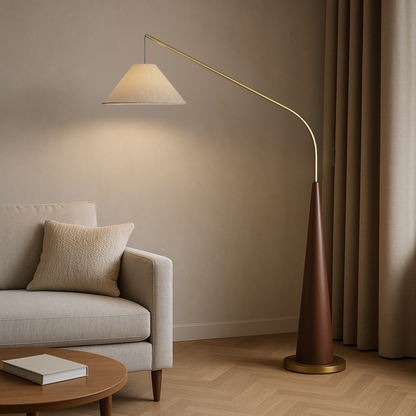 Charle's Wooden Arc Lamp 1