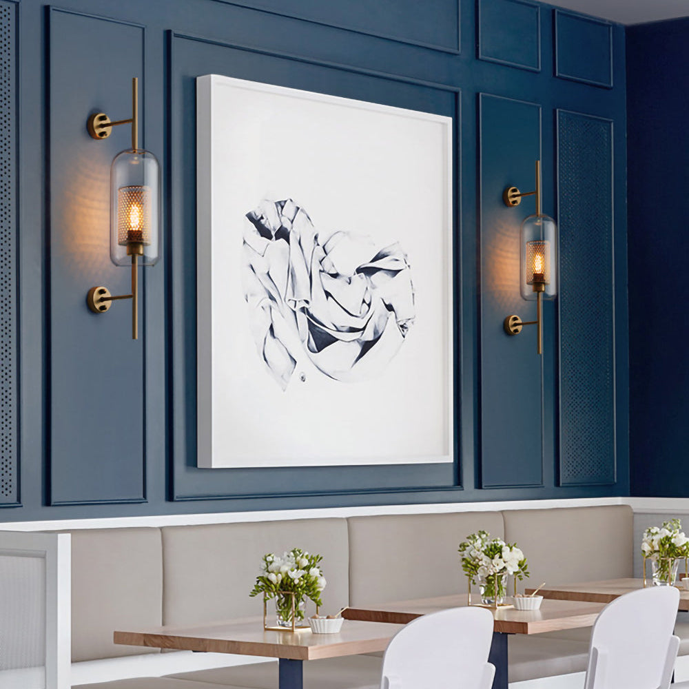 CrystalBeam – Lámpara de Pared de Vidrio Iluminada para una Iluminación Estilosa