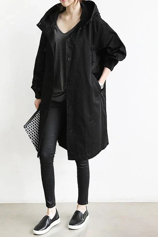 Clara | Stylish Relaxed Fit Oversized Trench Coat with Hood for Women 1