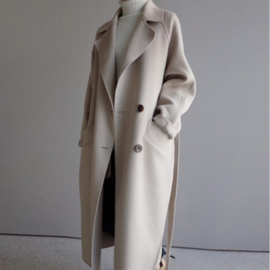 Clara | Stylish Tailored Longline Coat with Oversized Lapels for Women 0