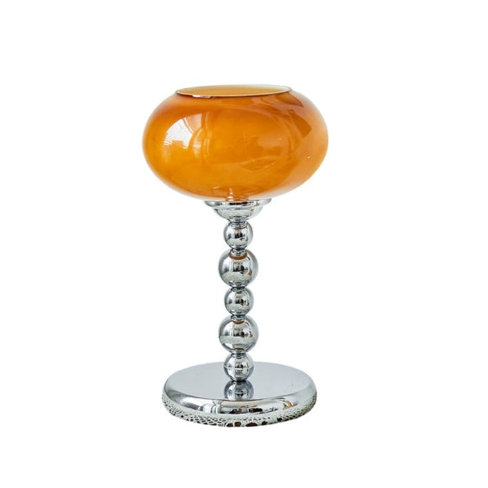 OrbitLume – Stylish Space-Age Glass and Chrome Table Lamp