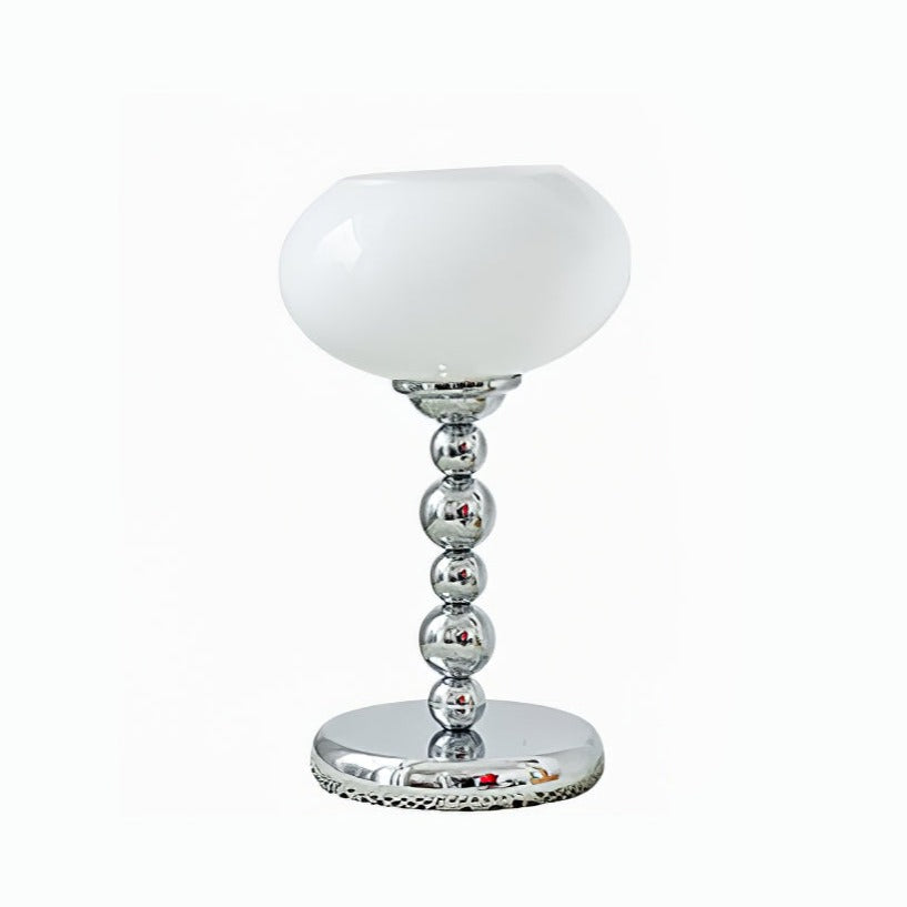 OrbitLume – Stylish Space-Age Glass and Chrome Table Lamp