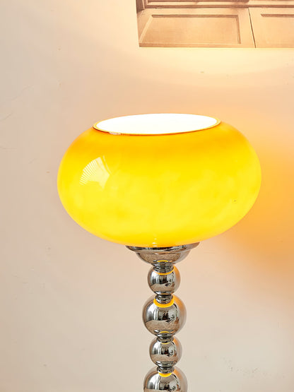 OrbitLume – Stylish Space-Age Glass and Chrome Table Lamp