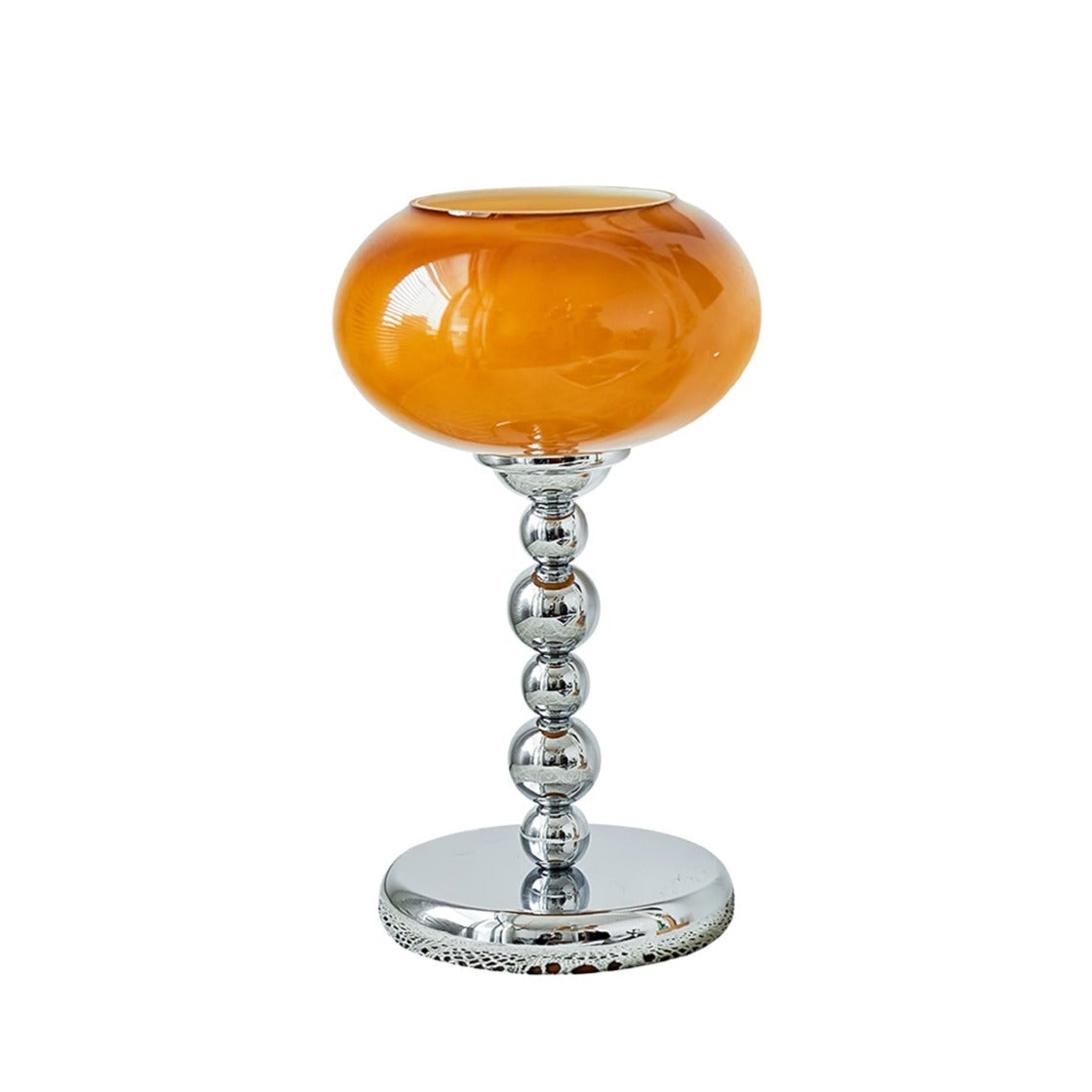 OrbitLume – Stylish Space-Age Glass and Chrome Table Lamp