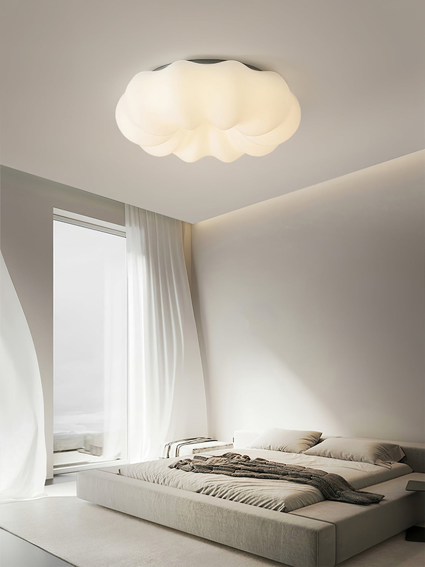 ZenLuxe - Lampada da soffitto con sottile influenza giapponese e illuminazione calda