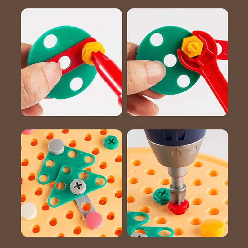 Construction Toy Set with Electric Drill Case 4