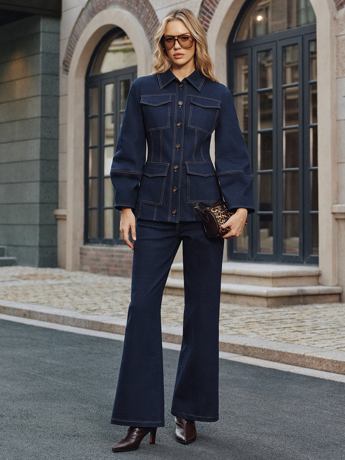 Contrast Stitching Denim Jacket 2