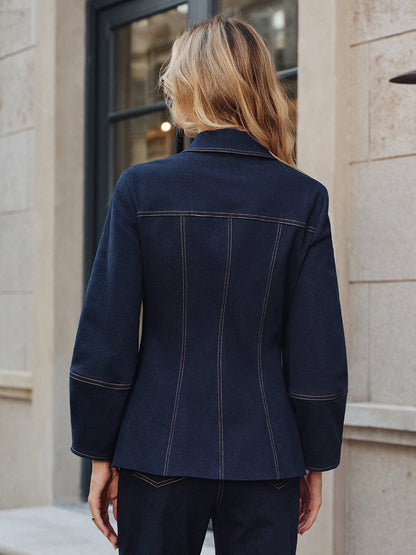 Contrast Stitching Denim Jacket 5