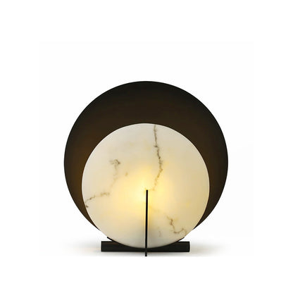 MoonLuxe – Elegant Alabaster Disk Lamp