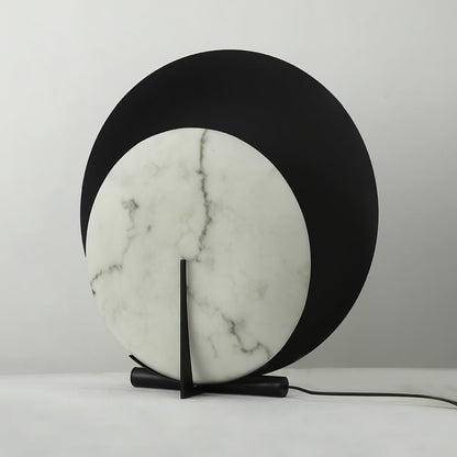 MoonLuxe – Elegant Alabaster Disk Lamp