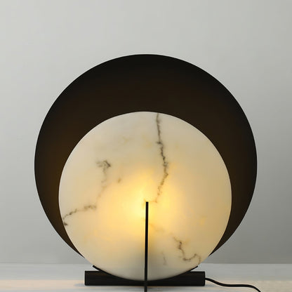 MoonLuxe – Elegant Alabaster Disk Lamp