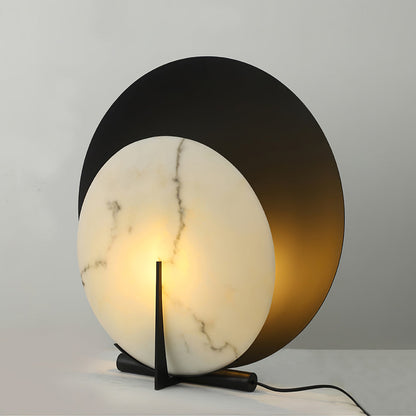 MoonLuxe – Elegant Alabaster Disk Lamp