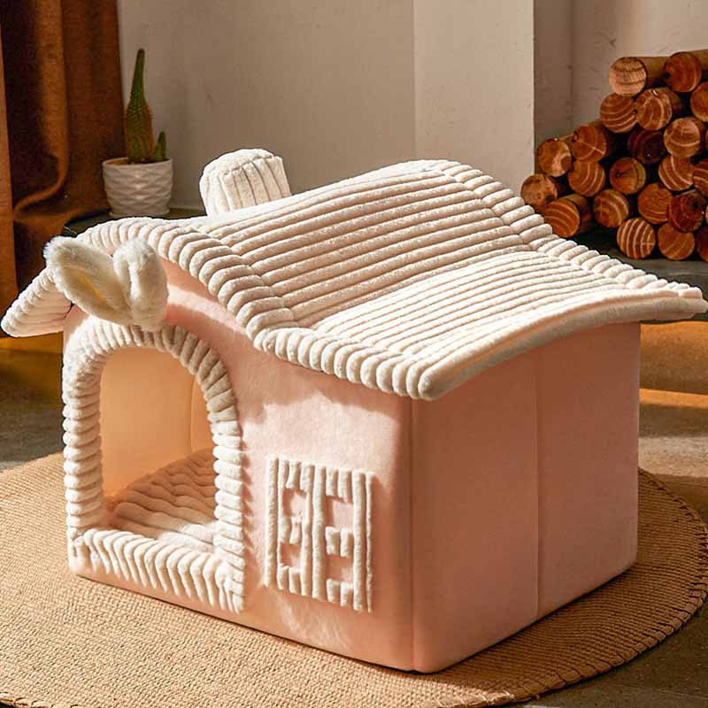 CozyNest | Plush Safe Indoor Cat Bed with House Design and Cave Style 6