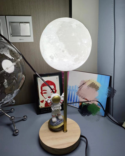 MoonGlow - Kreativ Bordlampe med Måneform og LED Lys