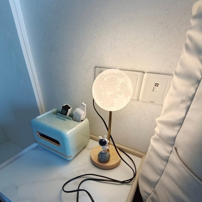 MoonGlow - Kreativ Bordlampe med Måneform og LED Lys