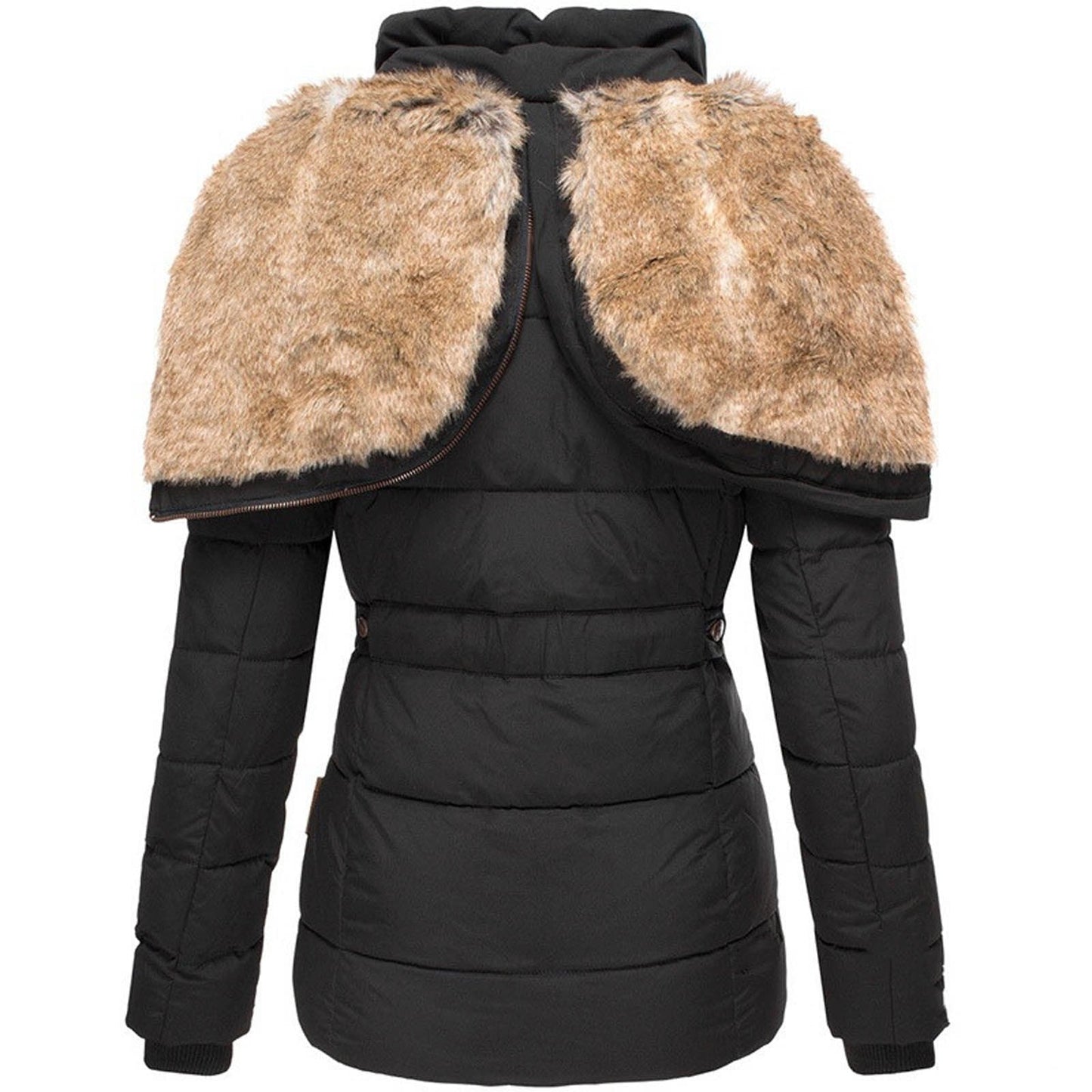 SnowVelvet - Chaqueta de Moda de Piel Sintética Suave