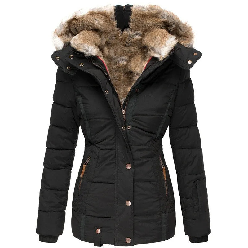 SnowVelvet - Chaqueta de Moda de Piel Sintética Suave
