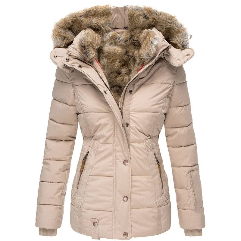 SnowVelvet - Chaqueta de Moda de Piel Sintética Suave